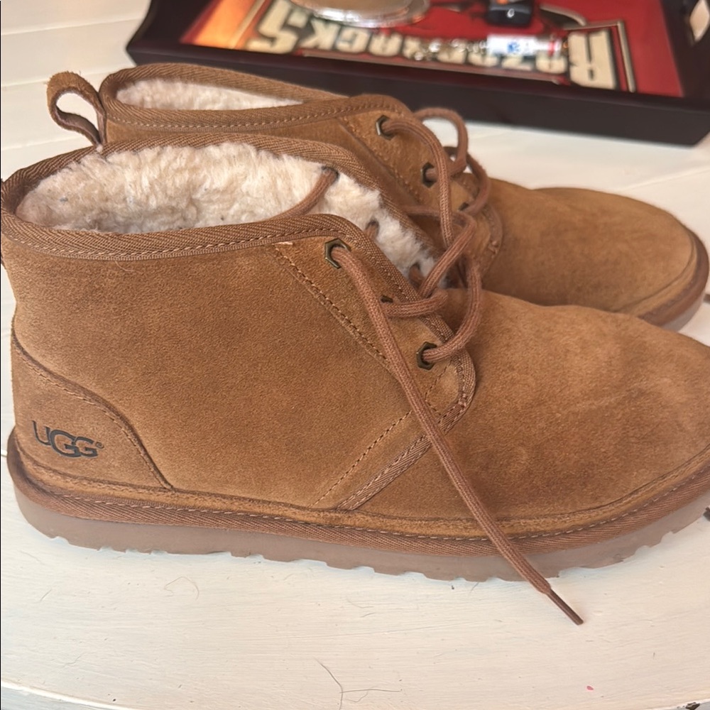 UGG Tan Suede Ankle Boots